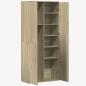 Preview: Highboard Sonoma-Eiche 80x35x180 cm Holzwerkstoff