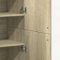 Preview: Highboard Sonoma-Eiche 80x35x180 cm Holzwerkstoff