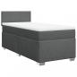 Preview: Boxspringbett mit Matratze Dunkelgrau 100x200 cm Stoff