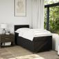 Preview: Boxspringbett mit Matratze Schwarz 90x200 cm Stoff