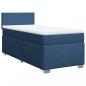 Preview: Boxspringbett mit Matratze Blau 90x200 cm Stoff