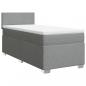 Preview: Boxspringbett mit Matratze Hellgrau 90x200 cm Stoff