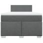 Preview: Boxspringbett mit Matratze Dunkelgrau 120x190 cm Stoff