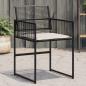 Preview: ARDEBO.de - Gartenstühle mit Kissen 4 Stk. Schwarz Poly Rattan