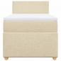 Preview: Boxspringbett mit Matratze Creme 80x200 cm Stoff