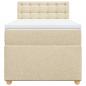 Preview: Boxspringbett mit Matratze Creme 80x200 cm Stoff