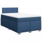 Preview: Boxspringbett mit Matratze Blau 120x200 cm Stoff