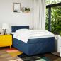 Preview: Boxspringbett mit Matratze Blau 120x200 cm Stoff