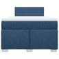 Preview: Boxspringbett mit Matratze Blau 120x200 cm Stoff