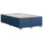 Preview: Boxspringbett mit Matratze Blau 120x200 cm Stoff