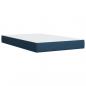 Preview: Boxspringbett mit Matratze Blau 120x200 cm Stoff