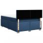 Preview: Boxspringbett mit Matratze Blau 160x200 cm Stoff