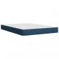 Preview: Boxspringbett mit Matratze Blau 160x200 cm Stoff