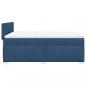 Preview: Boxspringbett mit Matratze Blau 140x200 cm Stoff