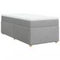 Preview: Boxspringbett mit Matratze Hellgrau 90x200 cm Stoff