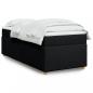 Preview: ARDEBO.de - Boxspringbett mit Matratze Schwarz 90x200 cm Stoff