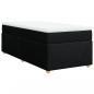 Preview: Boxspringbett mit Matratze Schwarz 90x200 cm Stoff