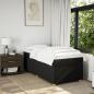 Preview: Boxspringbett mit Matratze Schwarz 90x200 cm Stoff