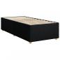 Preview: Boxspringbett mit Matratze Schwarz 90x200 cm Stoff