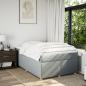 Preview: Boxspringbett mit Matratze Hellgrau 120x200 cm Stoff