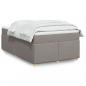 Preview: ARDEBO.de - Boxspringbett mit Matratze Taupe 120x200 cm Stoff