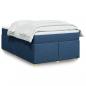 Preview: ARDEBO.de - Boxspringbett mit Matratze Blau 120x200 cm Stoff