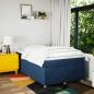 Preview: Boxspringbett mit Matratze Blau 120x200 cm Stoff