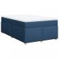 Preview: Boxspringbett mit Matratze Blau 120x200 cm Stoff