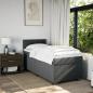 Preview: Boxspringbett mit Matratze Dunkelgrau 90x200 cm Stoff