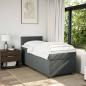 Preview: Boxspringbett mit Matratze Dunkelgrau 100x200 cm Stoff