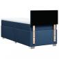 Preview: Boxspringbett mit Matratze Blau 100x200 cm Stoff