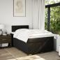 Preview: Boxspringbett mit Matratze Schwarz 120x190 cm Stoff