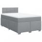 Preview: Boxspringbett mit Matratze Hellgrau 120x200 cm Stoff