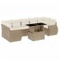 Preview: 8-tlg. Garten-Sofagarnitur mit Kissen Beige Poly Rattan