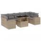 Preview: 8-tlg. Garten-Sofagarnitur mit Kissen Beige Poly Rattan