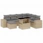 Preview: 8-tlg. Garten-Sofagarnitur mit Kissen Beige Poly Rattan