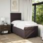 Preview: Boxspringbett mit Matratze Dunkelbraun 90x200 cm Stoff