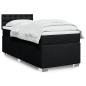 Preview: ARDEBO.de - Boxspringbett mit Matratze Schwarz 90x200 cm Stoff