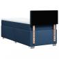 Preview: Boxspringbett mit Matratze Blau 90x200 cm Stoff