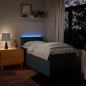 Preview: Boxspringbett mit Matratze Blau 90x200 cm Stoff