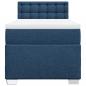 Preview: Boxspringbett mit Matratze Blau 90x200 cm Stoff