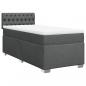 Preview: Boxspringbett mit Matratze Dunkelgrau 90x190 cm Stoff