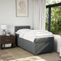 Preview: Boxspringbett mit Matratze Dunkelgrau 90x190 cm Stoff