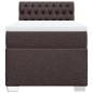 Preview: Boxspringbett mit Matratze Dunkelbraun 90x190 cm Stoff