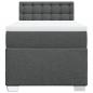 Preview: Boxspringbett mit Matratze Dunkelgrau 90x190 cm Stoff