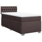 Preview: Boxspringbett mit Matratze Dunkelbraun 100x200 cm Stoff