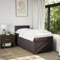 Preview: Boxspringbett mit Matratze Dunkelbraun 100x200 cm Stoff