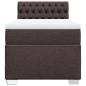 Preview: Boxspringbett mit Matratze Dunkelbraun 100x200 cm Stoff