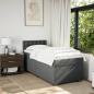 Preview: Boxspringbett mit Matratze Dunkelgrau 80x200 cm Stoff