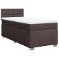 Preview: Boxspringbett mit Matratze Dunkelbraun 100x200 cm Stoff